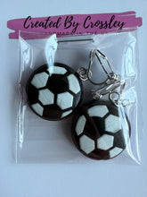Load image into Gallery viewer, Football Clip On Earrings
