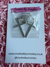 Load image into Gallery viewer, Sparkle Cross Clip On Earrings
