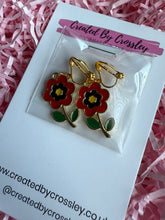 Load image into Gallery viewer, Poppy Clip On Earrings
