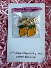 Load image into Gallery viewer, Lemon Clip On Earrings
