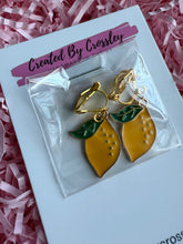 Load image into Gallery viewer, Lemon Clip On Earrings
