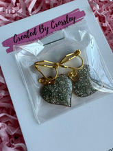 Load image into Gallery viewer, Sparkle Heart Clip On Earrings
