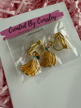 Load image into Gallery viewer, Banana Clip On Earrings
