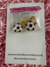 Load image into Gallery viewer, Football Clip On Earrings
