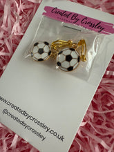 Load image into Gallery viewer, Football Clip On Earrings

