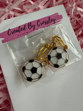 Load image into Gallery viewer, Football Clip On Earrings
