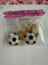 Load image into Gallery viewer, Football Clip On Earrings
