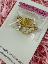 Load image into Gallery viewer, White Lightning Bolt Clip On Earrings
