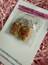 Load image into Gallery viewer, Cute Gingerbread Man Clip On Earrings
