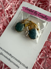 Load image into Gallery viewer, Blue Shell Clip On Earrings
