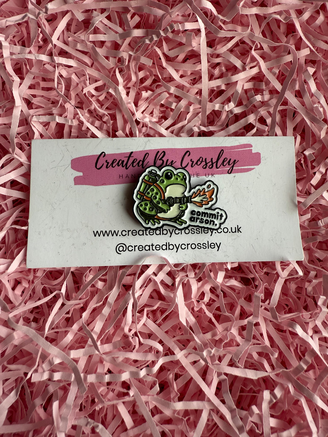 Flamethrower Frog Pin Badge