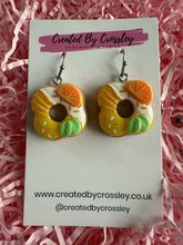 Load image into Gallery viewer, Yellow Doughnut Charm Earrings
