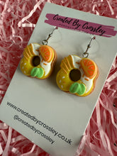 Load image into Gallery viewer, Yellow Doughnut Charm Earrings
