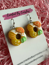 Load image into Gallery viewer, Yellow Doughnut Charm Earrings
