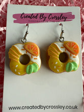 Load image into Gallery viewer, Yellow Doughnut Charm Earrings
