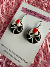 Load image into Gallery viewer, Brown Doughnut Charm Earrings
