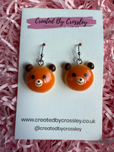 Load image into Gallery viewer, Bear Bun Charm Earrings
