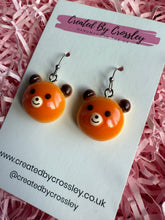 Load image into Gallery viewer, Bear Bun Charm Earrings
