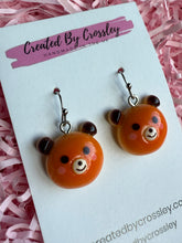 Load image into Gallery viewer, Bear Bun Charm Earrings
