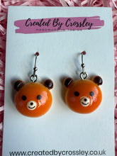Load image into Gallery viewer, Bear Bun Charm Earrings

