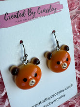 Load image into Gallery viewer, Bear Bun Charm Earrings
