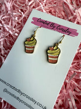 Load image into Gallery viewer, Swirly Cupcake Charm Earrings
