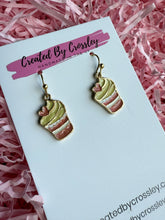 Load image into Gallery viewer, Swirly Cupcake Charm Earrings
