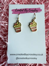 Load image into Gallery viewer, Swirly Cupcake Charm Earrings
