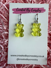 Load image into Gallery viewer, Yellow Gummy Bear Charm Earrings
