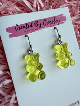 Load image into Gallery viewer, Yellow Gummy Bear Charm Earrings
