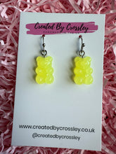 Load image into Gallery viewer, Yellow Gummy Bear Charm Earrings
