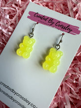 Load image into Gallery viewer, Yellow Gummy Bear Charm Earrings
