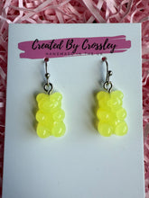 Load image into Gallery viewer, Yellow Gummy Bear Charm Earrings

