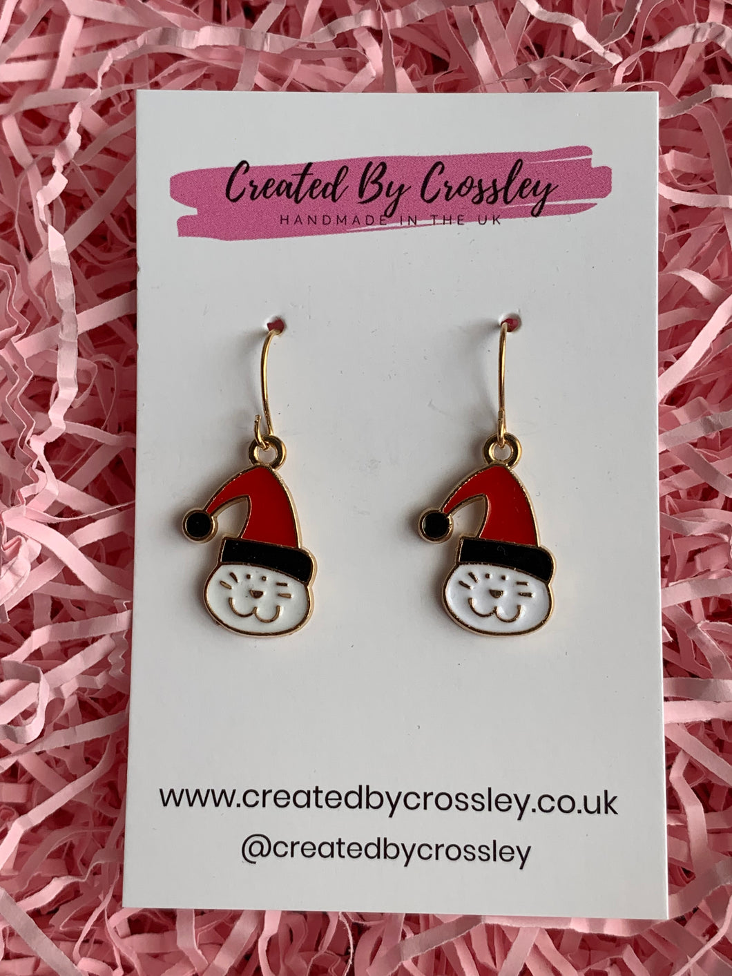 Christmas Cat Charm Earrings