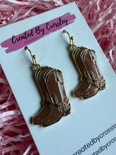 Load image into Gallery viewer, Cowboy Boot Charm Earrings
