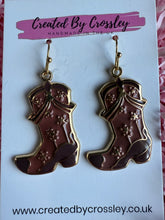 Load image into Gallery viewer, Cowboy Boot Charm Earrings
