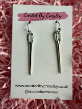 Load image into Gallery viewer, Sewing Needle Charm Earrings
