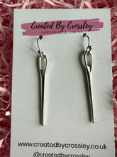 Load image into Gallery viewer, Sewing Needle Charm Earrings

