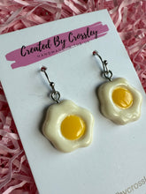 Load image into Gallery viewer, 3D Fried Egg Charm Earrings
