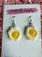 Load image into Gallery viewer, 3D Fried Egg Charm Earrings
