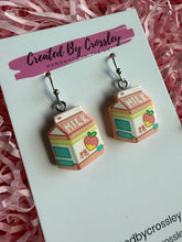 Load image into Gallery viewer, Peach Milk Charm Earrings
