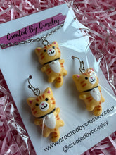 Load image into Gallery viewer, Orange Cat Jewellery Set
