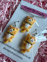 Load image into Gallery viewer, Orange Cat Jewellery Set
