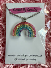 Load image into Gallery viewer, Glitter Rainbow Charm Necklace
