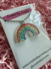 Load image into Gallery viewer, Glitter Rainbow Charm Necklace
