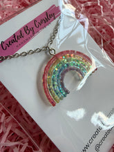 Load image into Gallery viewer, Glitter Rainbow Charm Necklace
