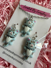 Load image into Gallery viewer, Blue Cat Jewellery Set
