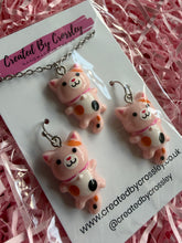 Load image into Gallery viewer, Pink Cat Jewellery Set
