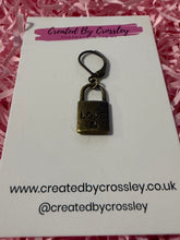Load image into Gallery viewer, Love Lock Charm Stitch Marker

