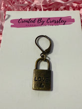 Load image into Gallery viewer, Love Lock Charm Stitch Marker
